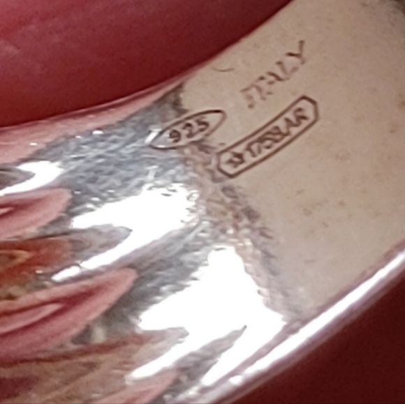 Golden Clef Sterling Ring Twisted Rope Style Arezzo Italy Size 8.5 - Picture 7 of 7